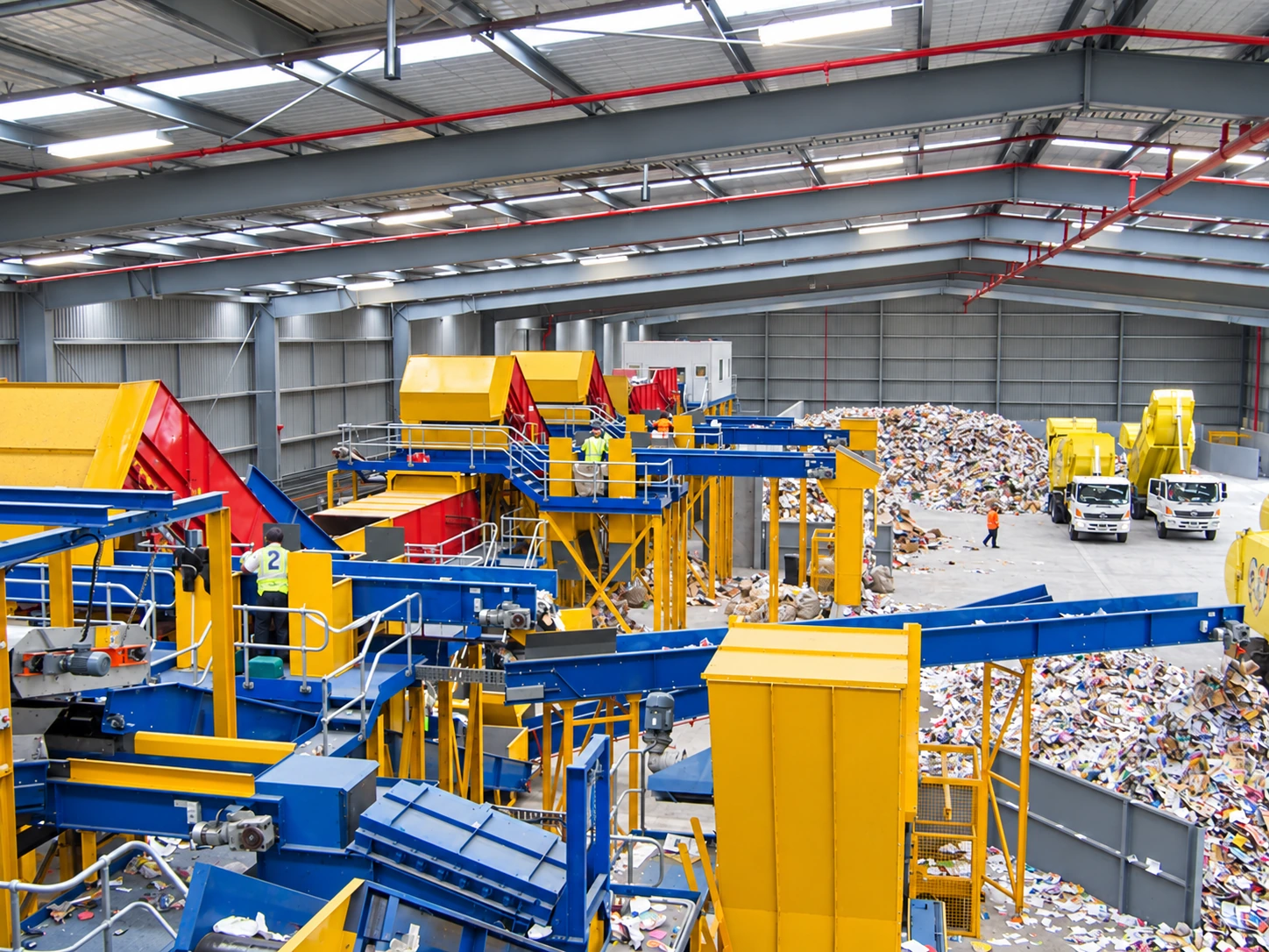 Waste recycling plant overview